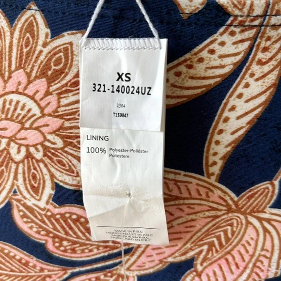 CupShe Blue Floral One piece Swimsuit XS ruffled v neckline lace up back NWT - Picture 4 of 8